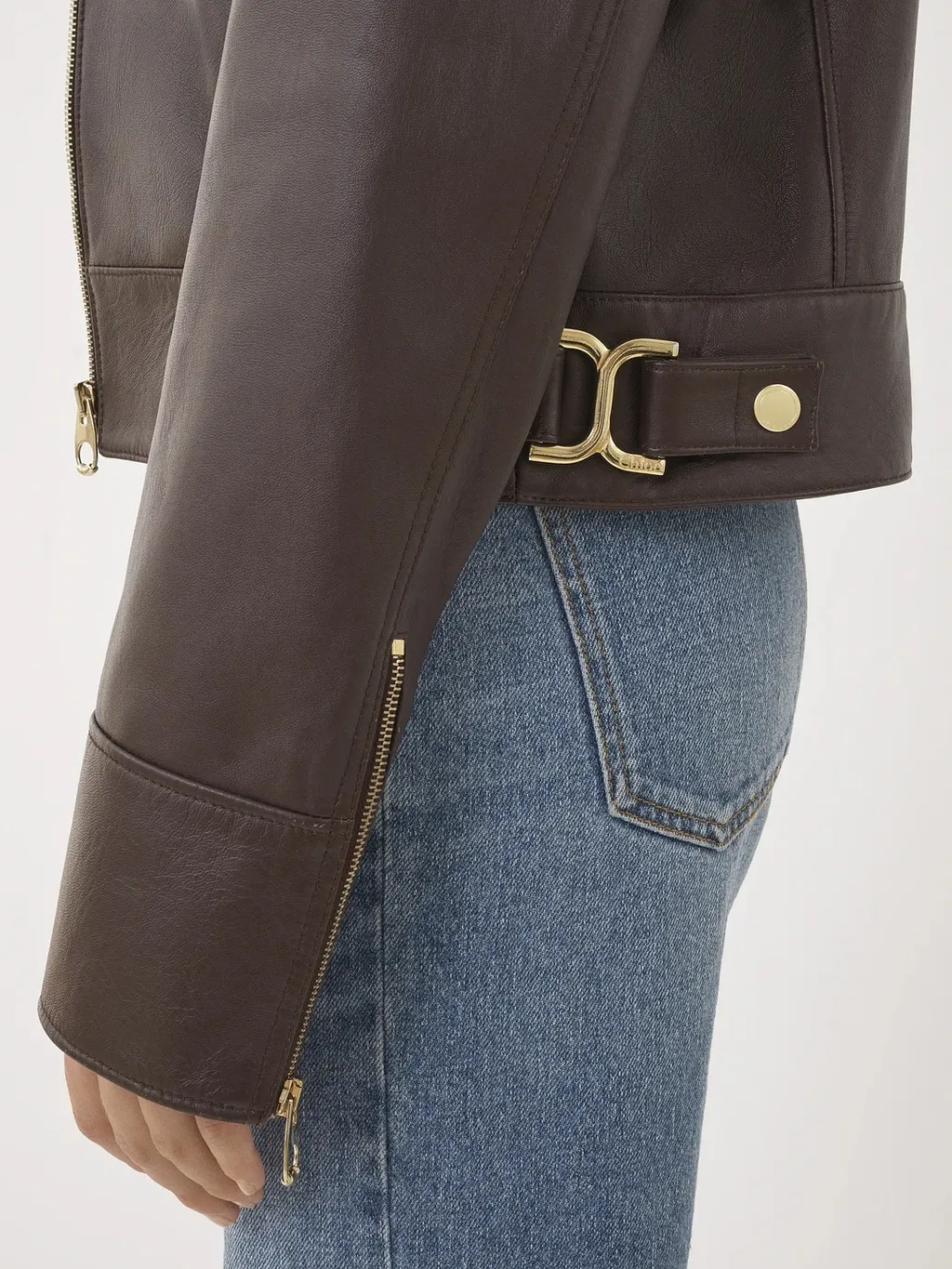 Zip-Up Leather Jacket