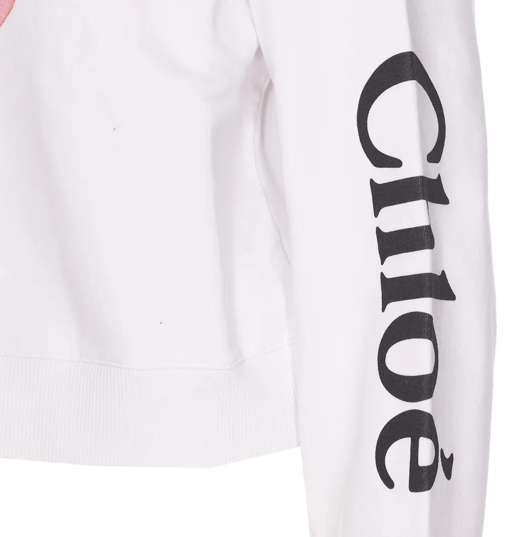 Abstract Print Cotton Hoodie