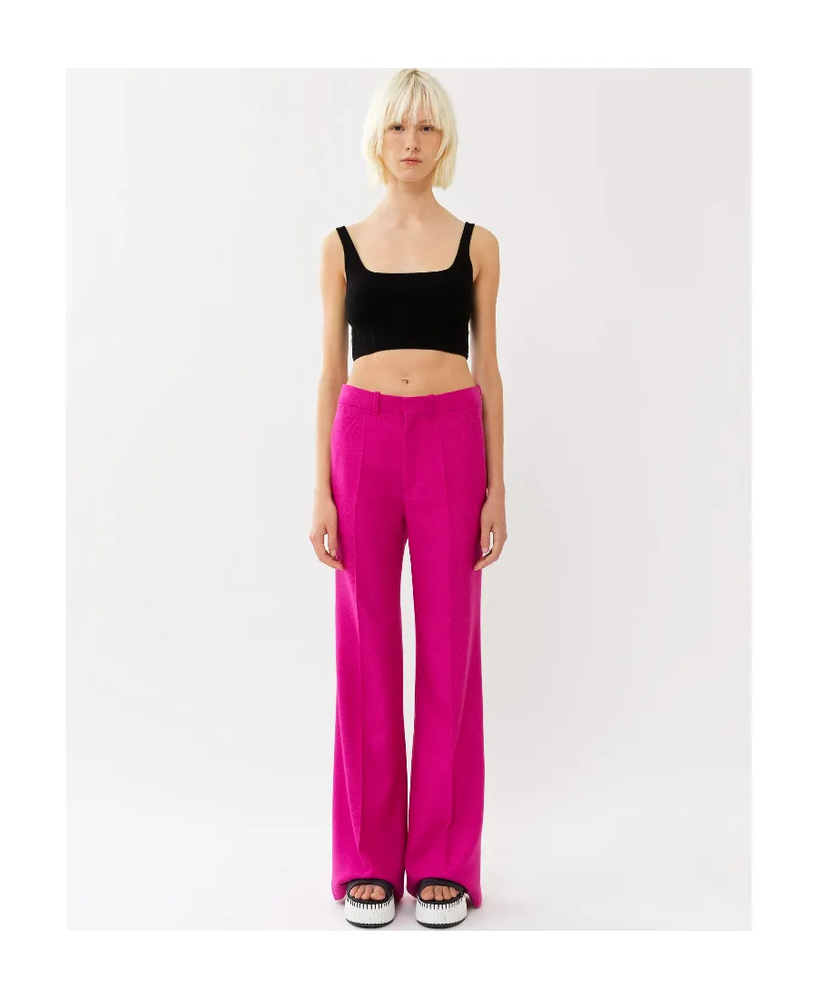 Pleated Flared Trousers
