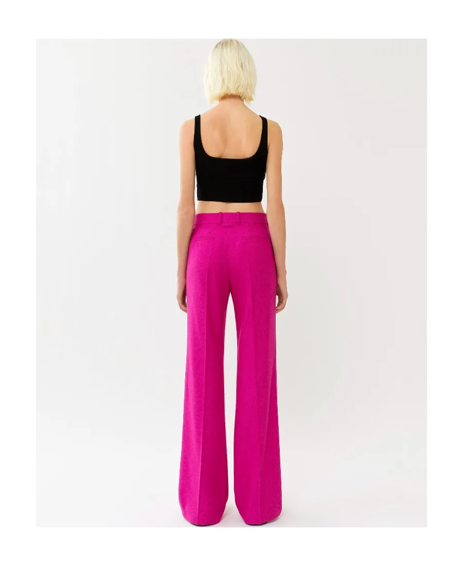 Pleated Flared Trousers