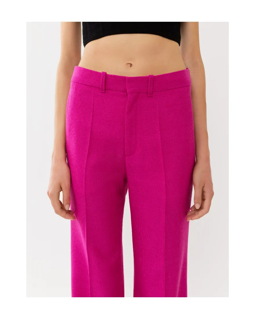 Pleated Flared Trousers