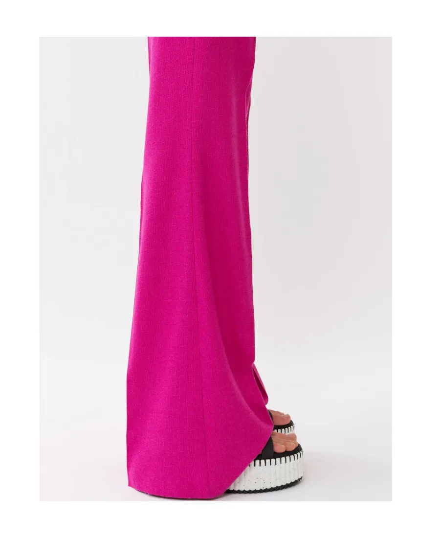 Pleated Flared Trousers