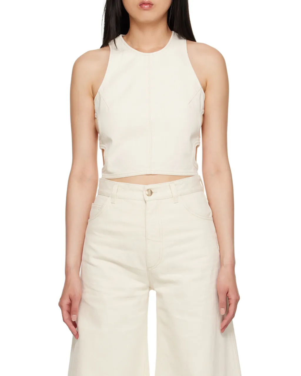 Cut-Out Cropped Tank Top