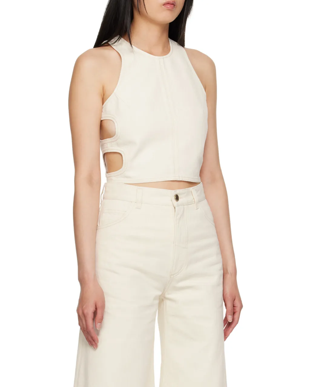 Cut-Out Cropped Tank Top