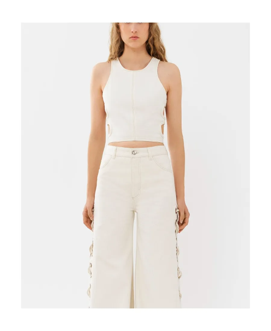 Cut-Out Cropped Tank Top
