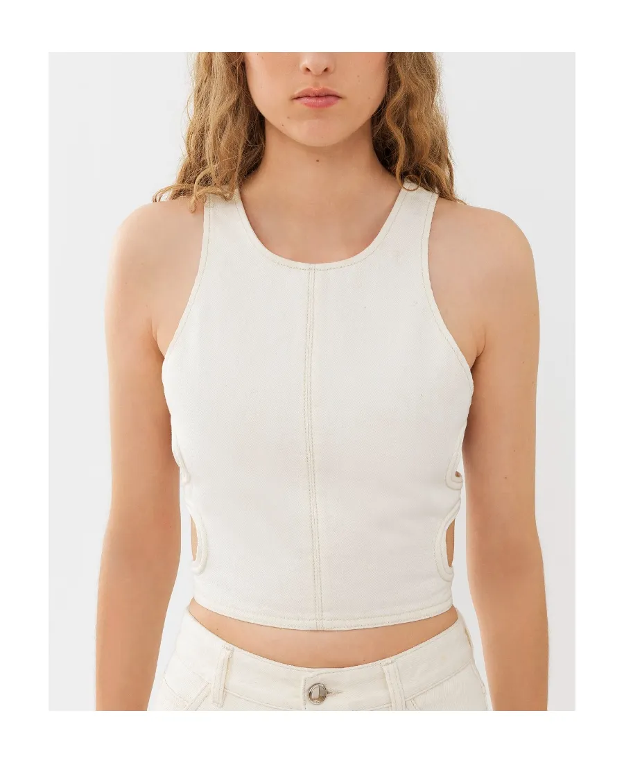 Cut-Out Cropped Tank Top