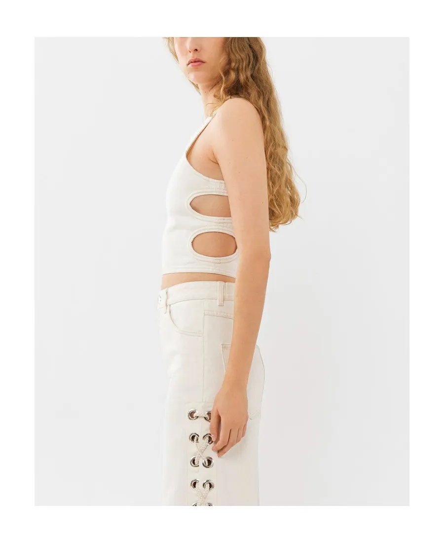 Cut-Out Cropped Tank Top