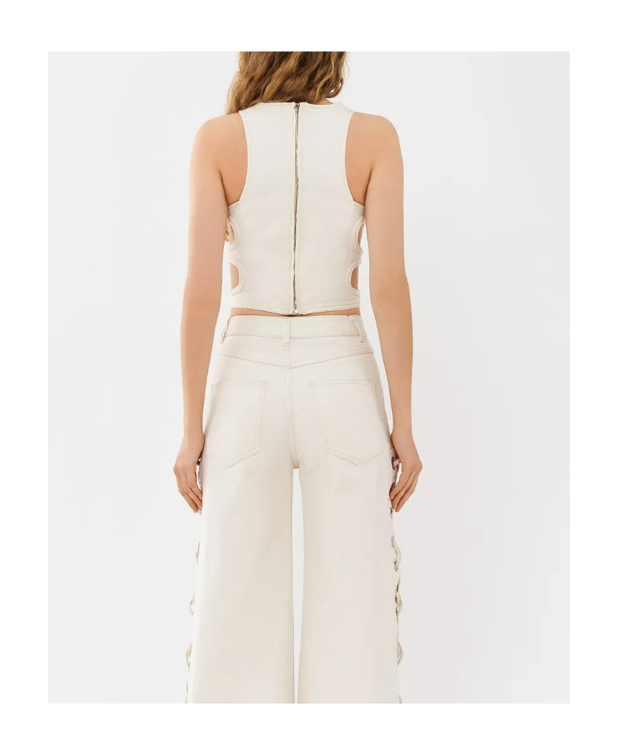 Cut-Out Cropped Tank Top