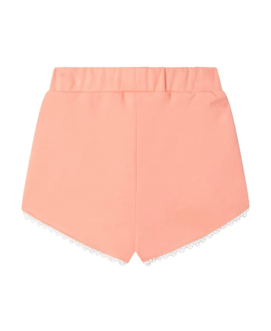 Scallop-Edge Drawstring Shorts