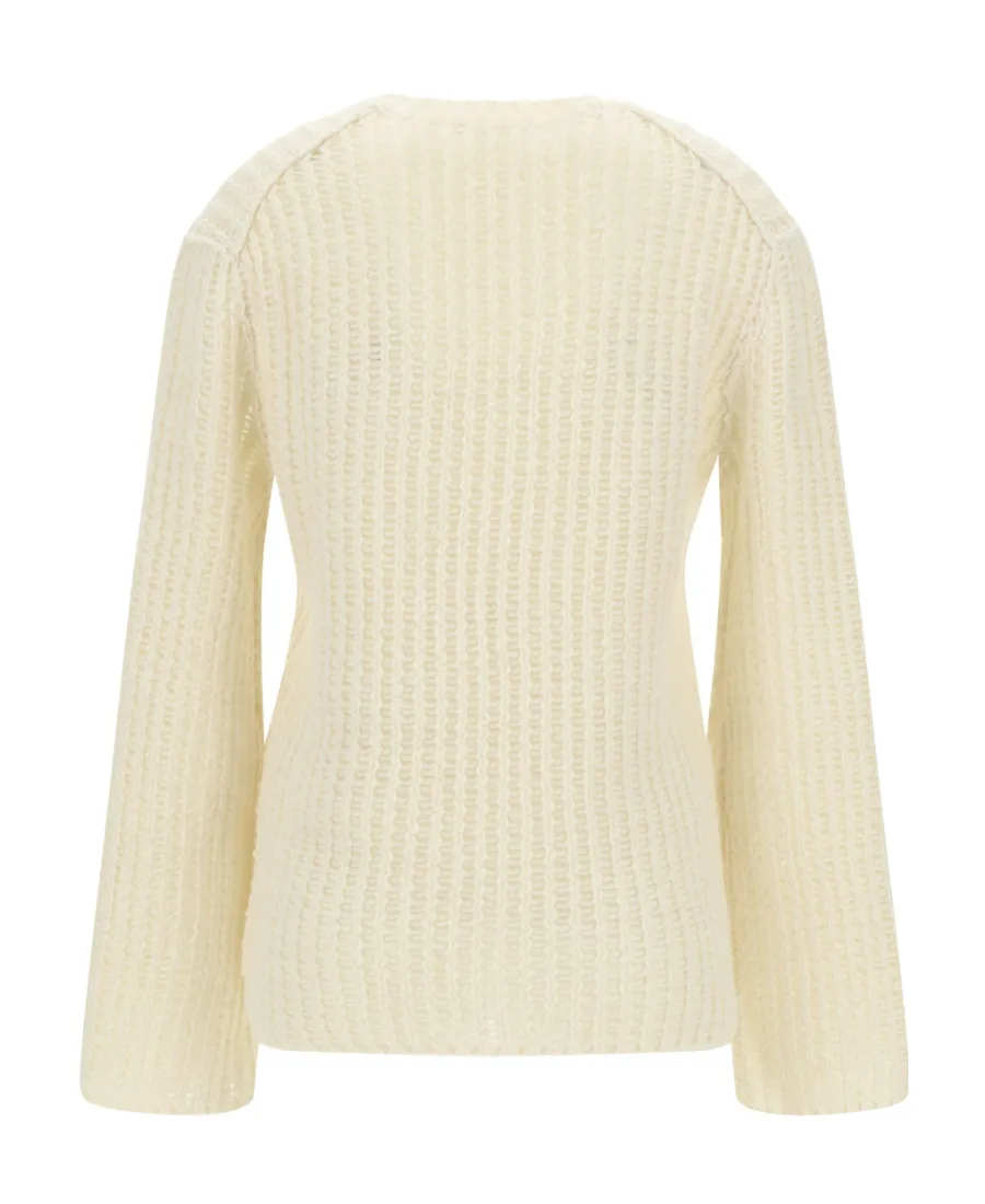 Long-Sleeved Crewneck Knitted Jumper