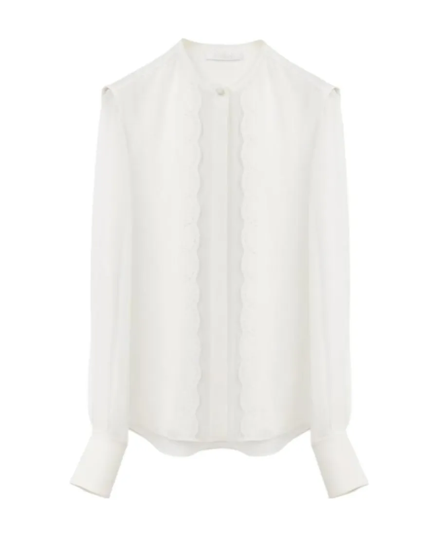 Scallop Embroidered Blouse