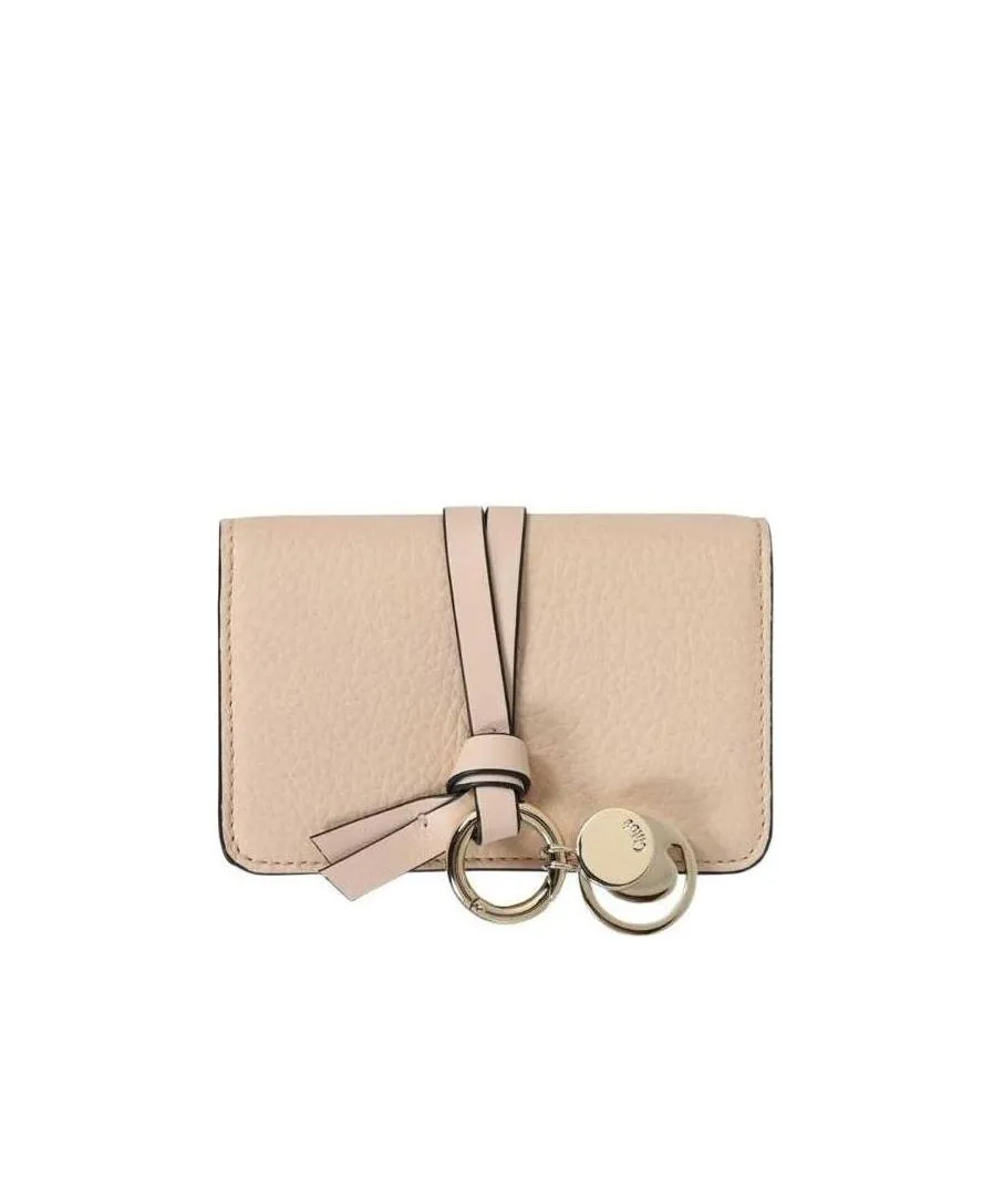 Logo-Charm Leather Wallet