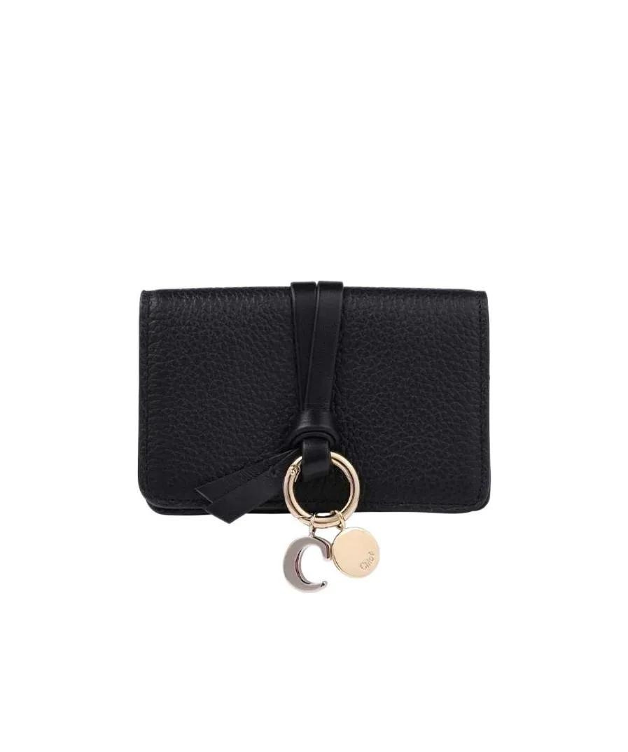 Logo-Charm Foldover Top Wallet
