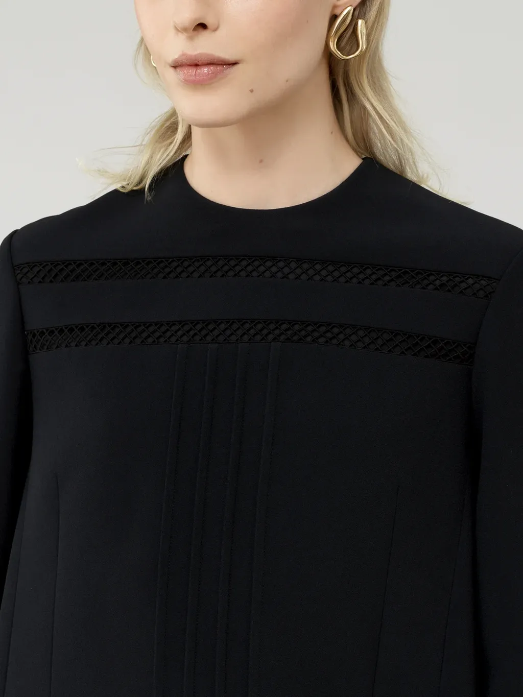 Ruffled Logo Embroidered Dress