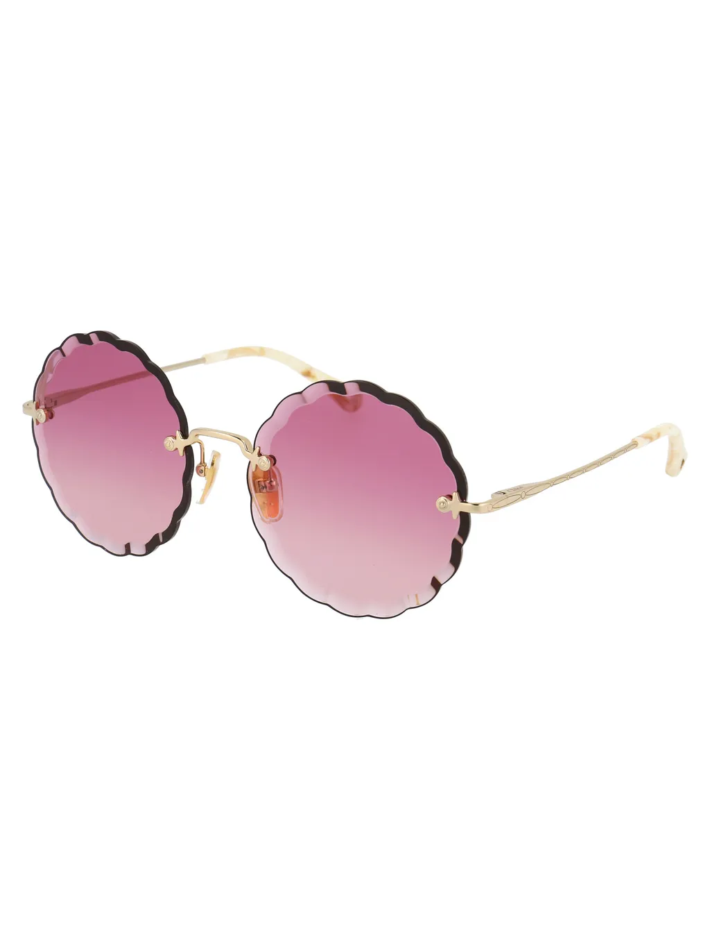 Round Scalloped Frame Sunglasses