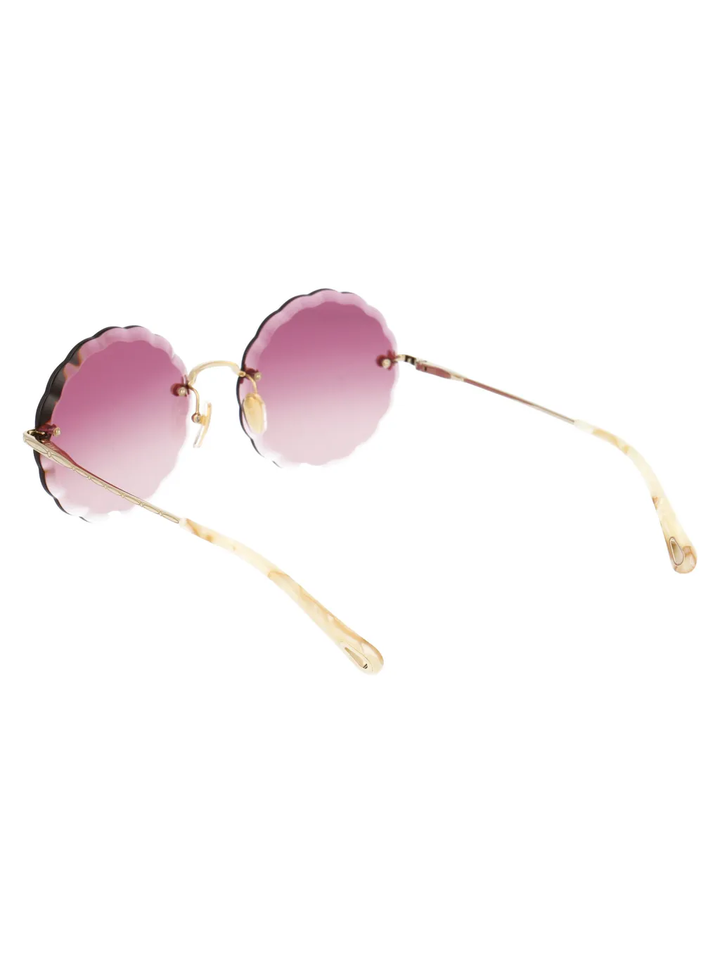 Round Scalloped Frame Sunglasses