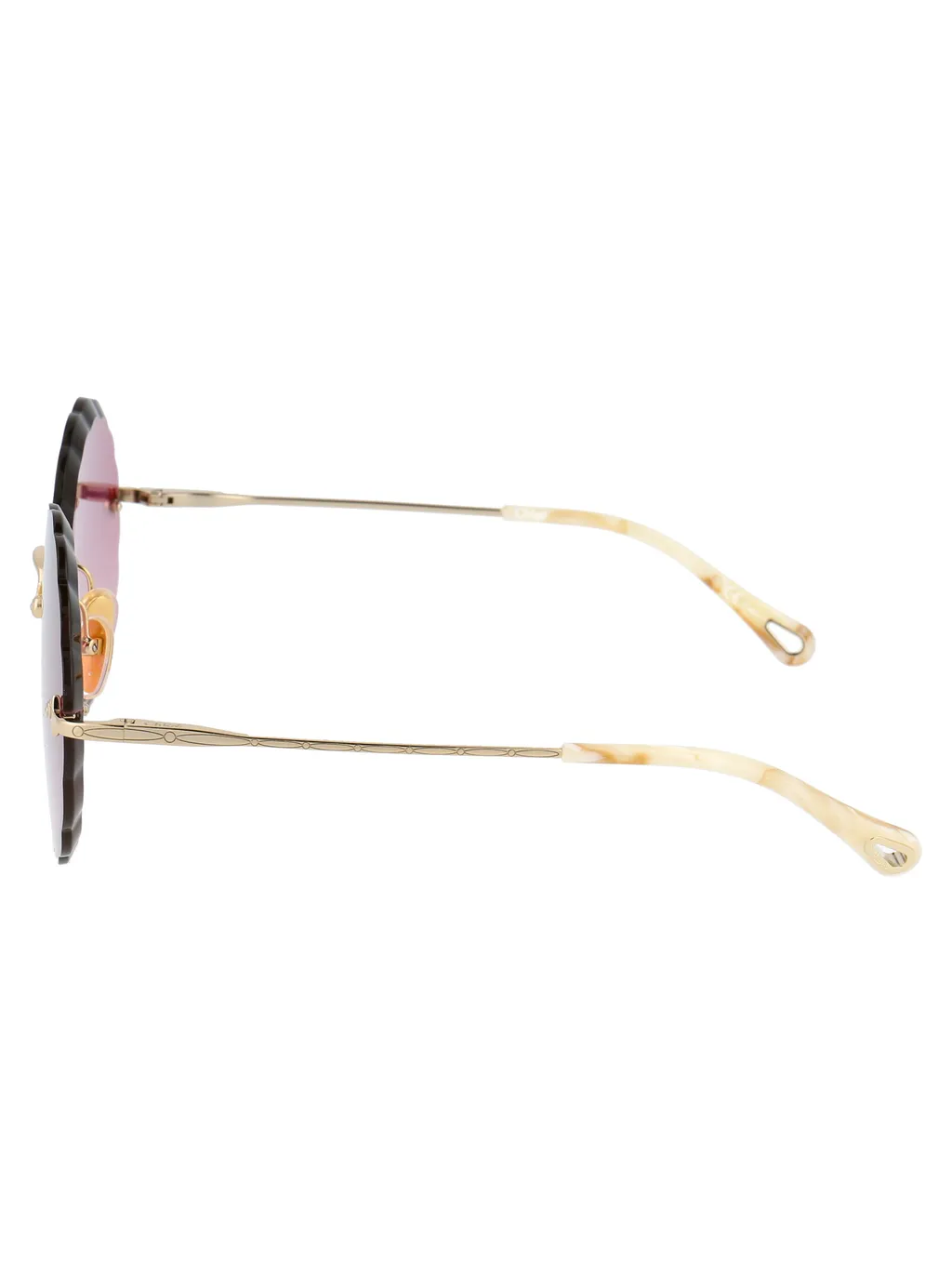 Round Scalloped Frame Sunglasses