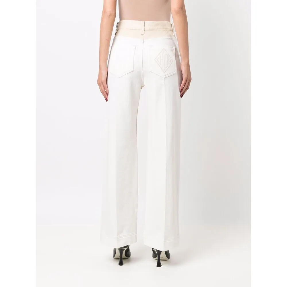 Straight-Leg Denim Trousers