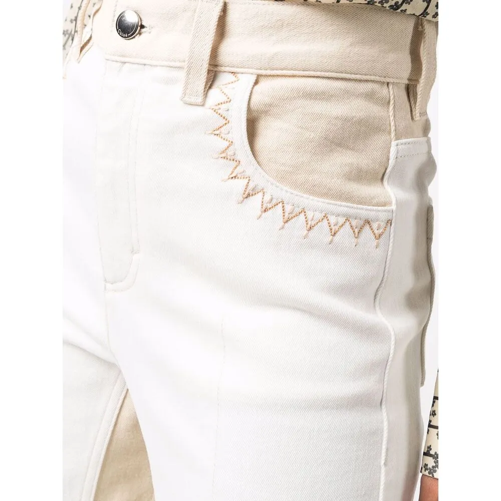 Straight-Leg Denim Trousers