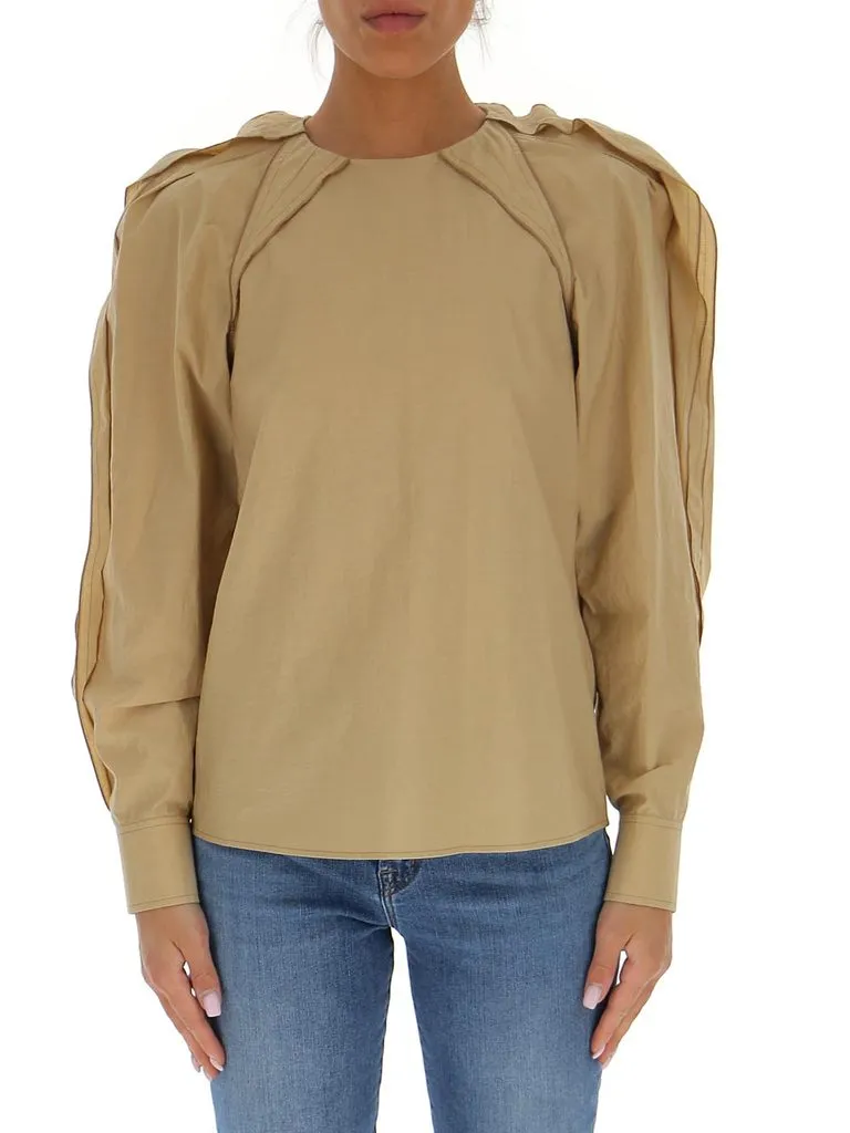 Lotus Leaf Sleeved Blouse
