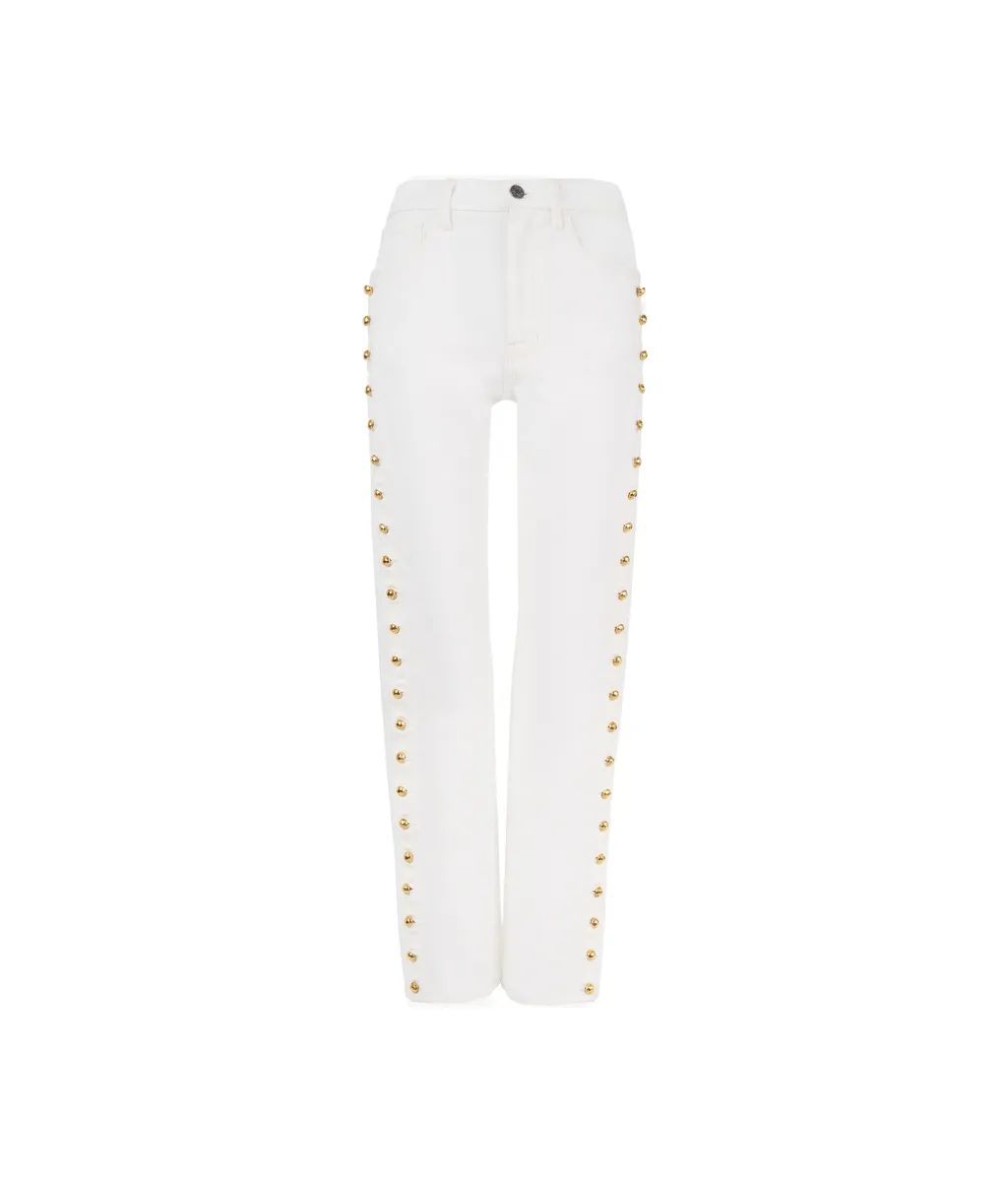 Embellished Cropped Jeans