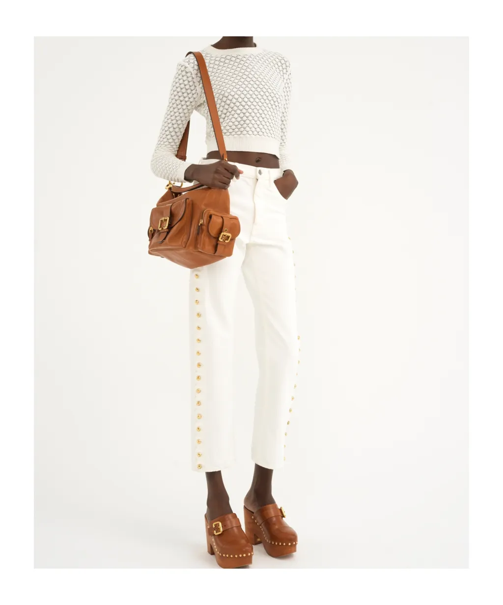 Embellished Cropped Jeans
