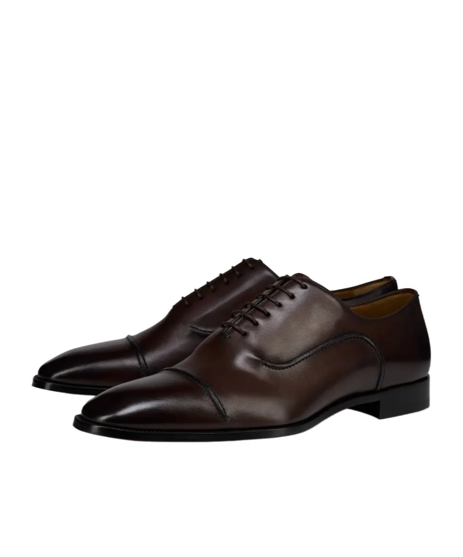 Cap-Toe Flat Oxford Shoes
