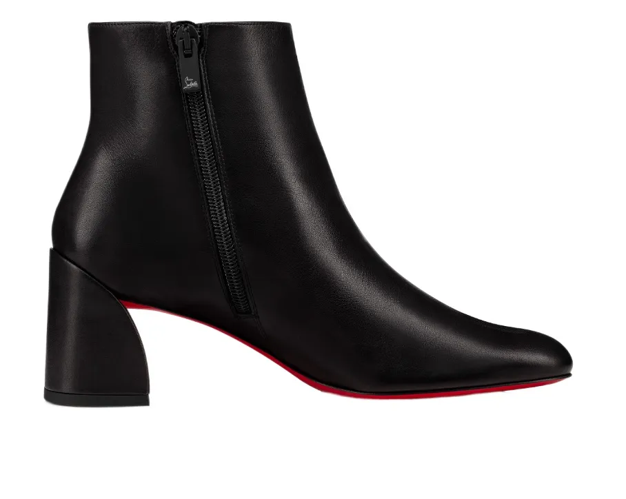 55Mm Block-Heel Leather Boots