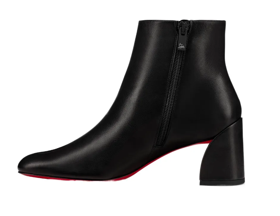 55Mm Block-Heel Leather Boots