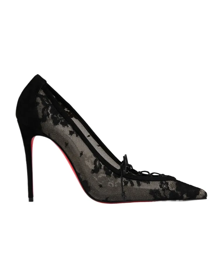 Km Lace Pointed Toe Pumps