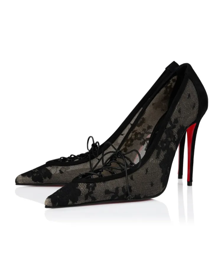 Km Lace Pointed Toe Pumps