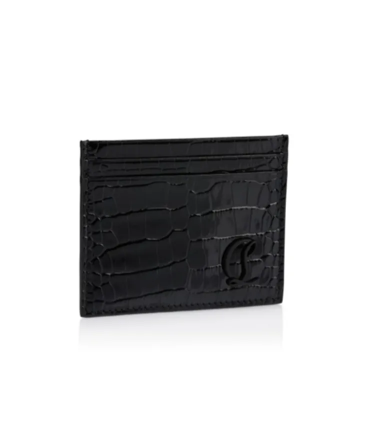 Embossed Logo Plaque Wallet