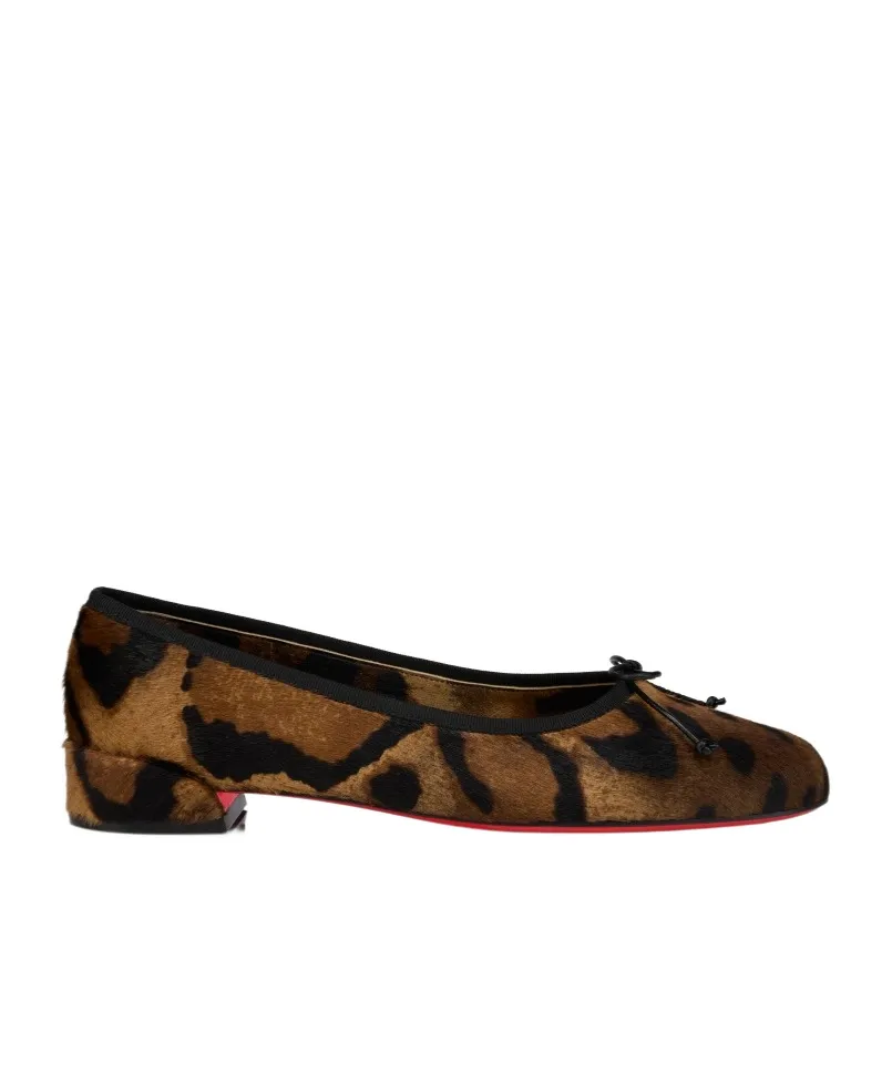 Leopard-Pattern Flat Shoes