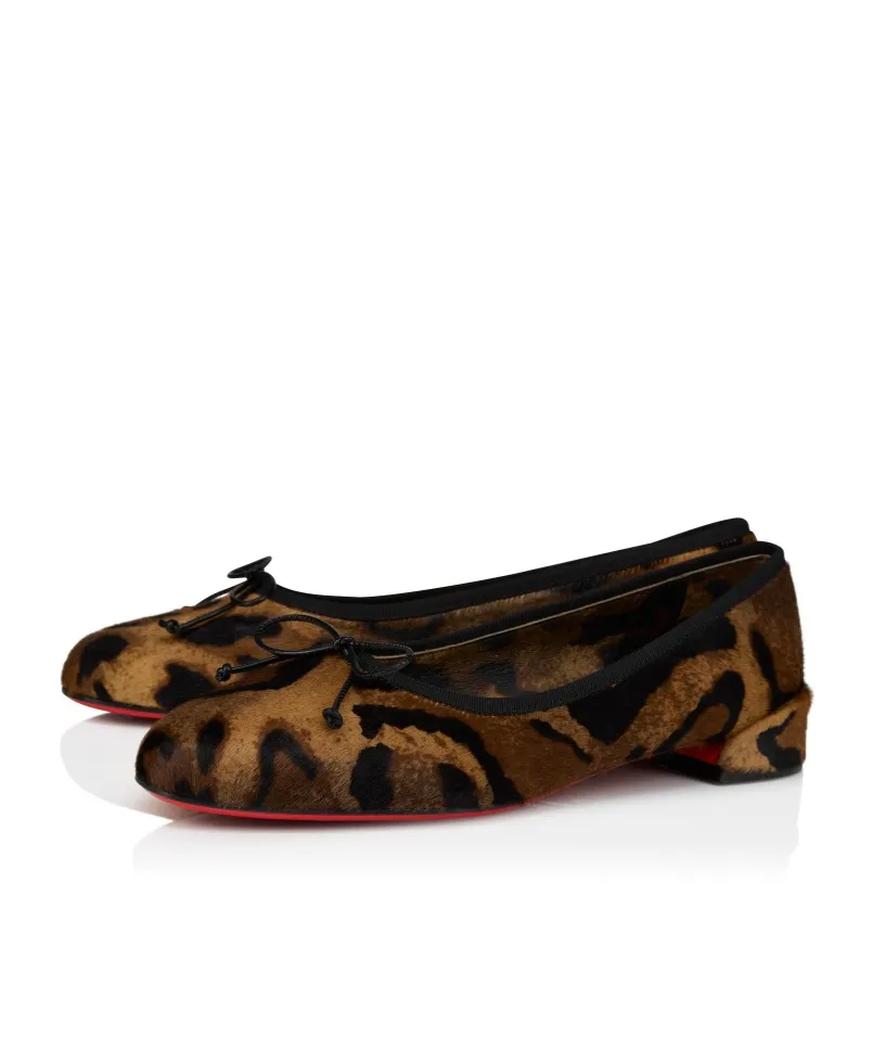 Leopard-Pattern Flat Shoes