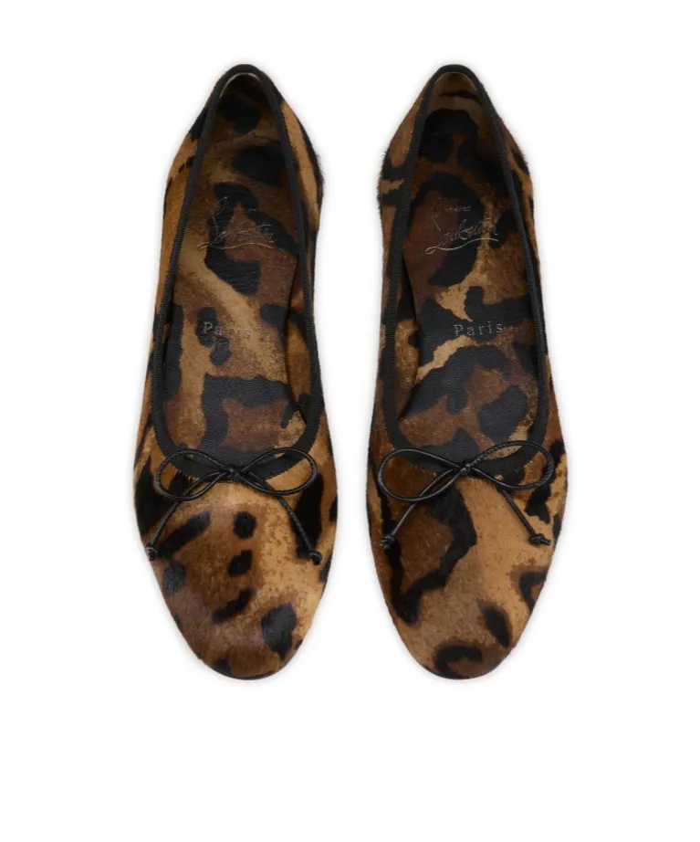 Leopard-Pattern Flat Shoes