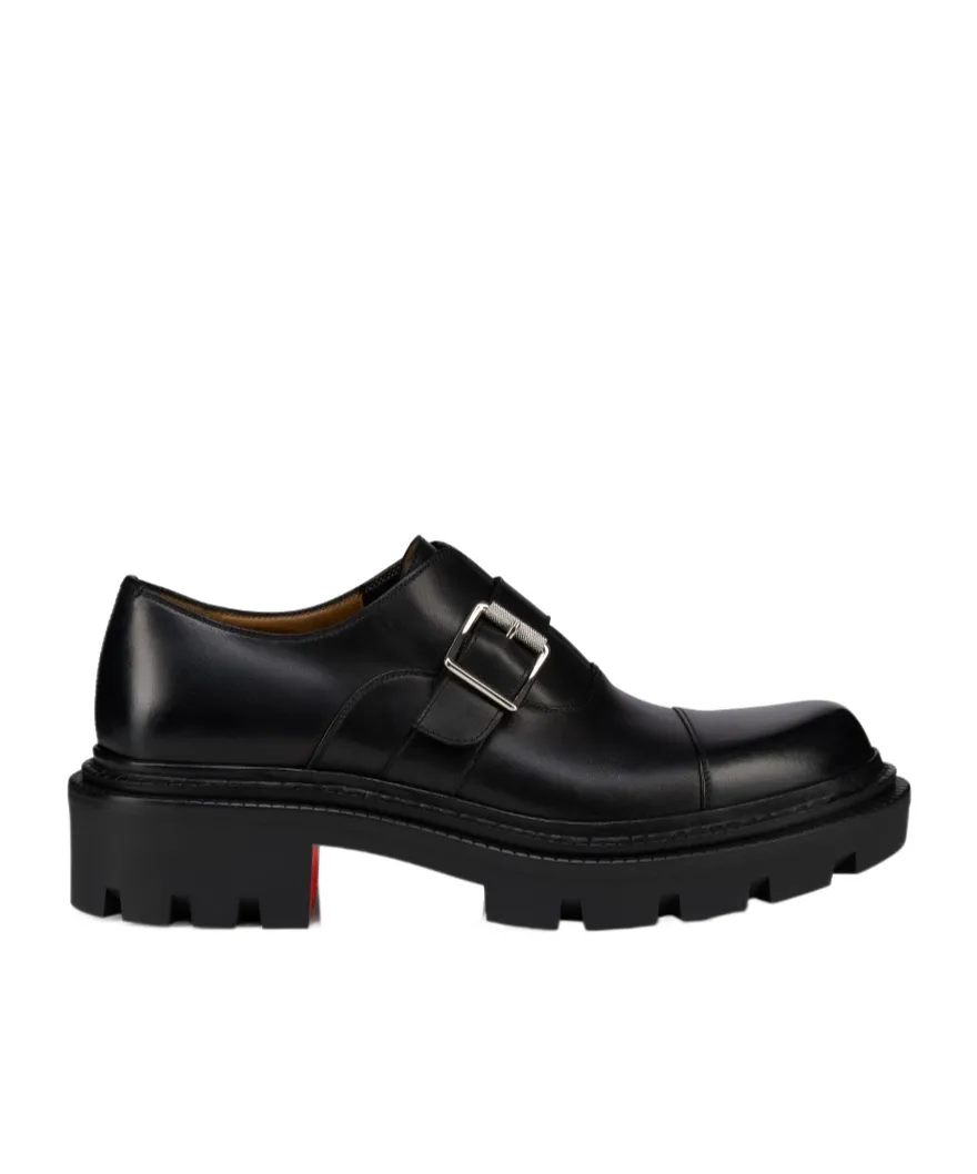 Buckle-Fastening Leather Shoes