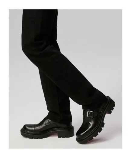 Buckle-Fastening Leather Shoes