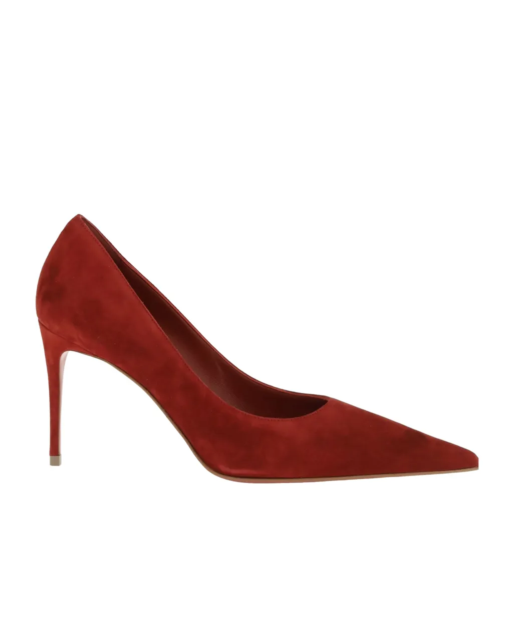 85Mm Leather Heeled Pumps
