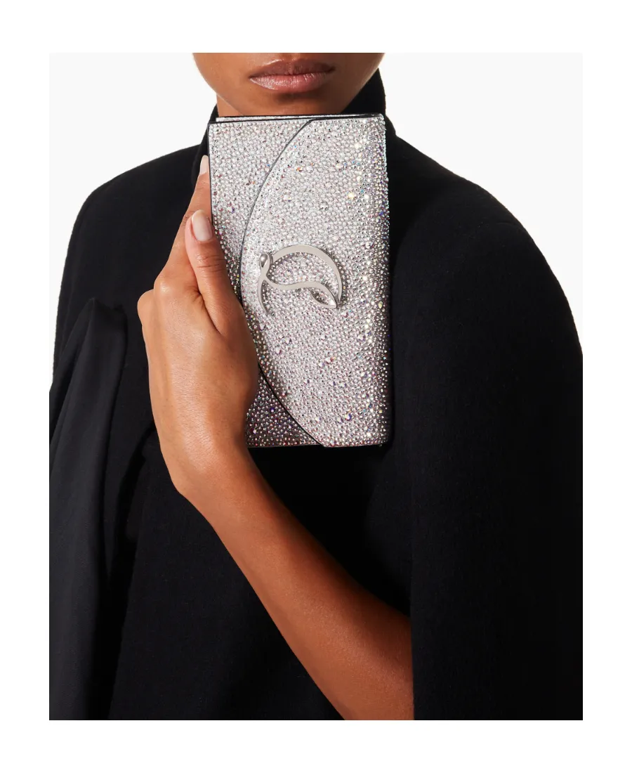 Logo Crystal Chain Shoulder Bag
