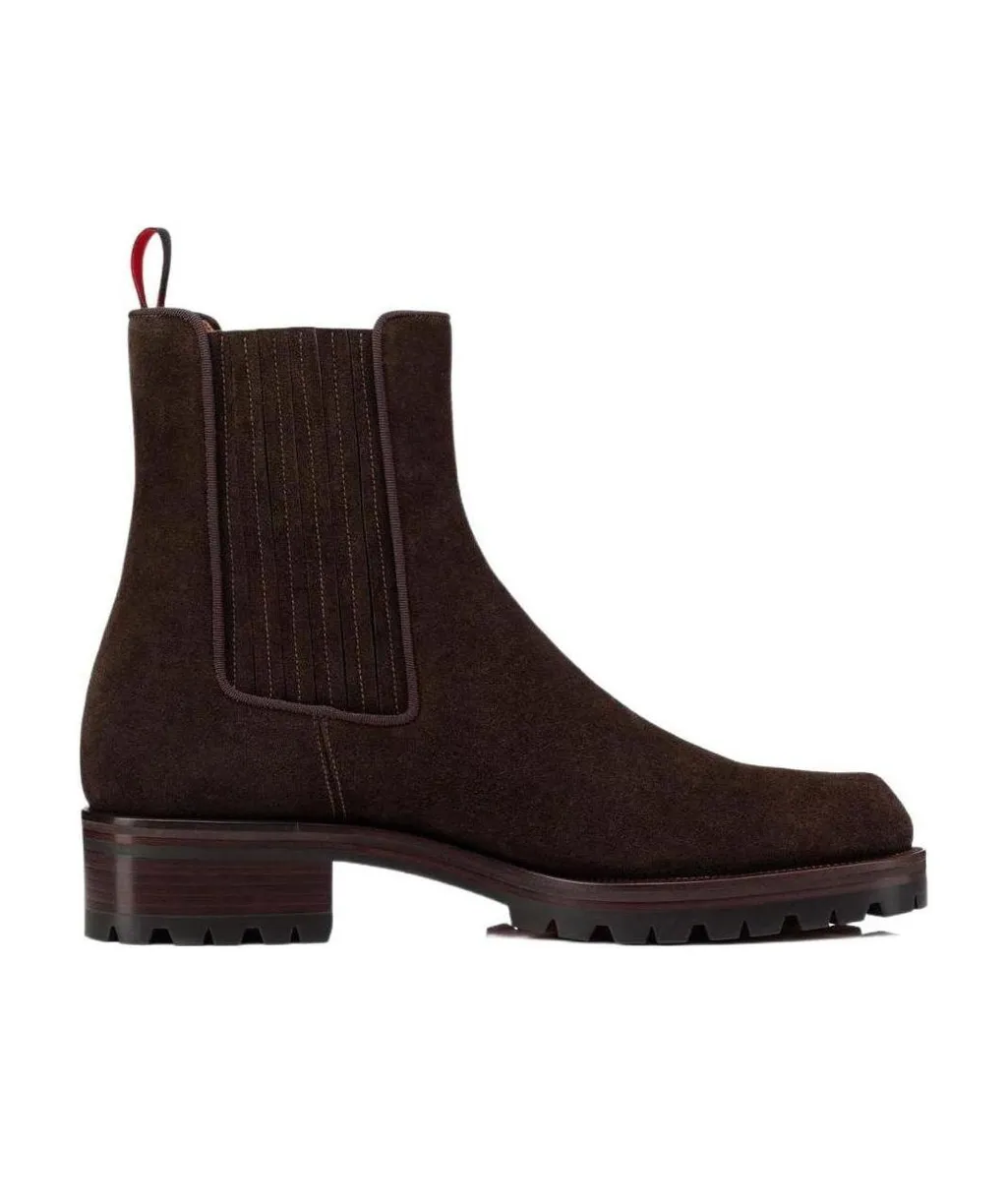 Logo Middle Heel Elastic High Upper Shoes