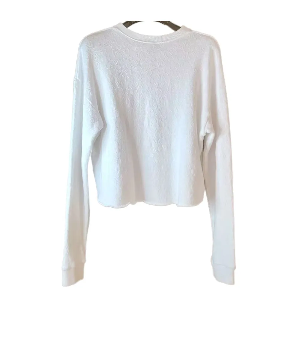Cross Pattern Short Sweatshirt