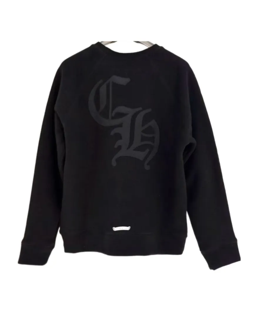 Logo Patch Leather Sweatshirt