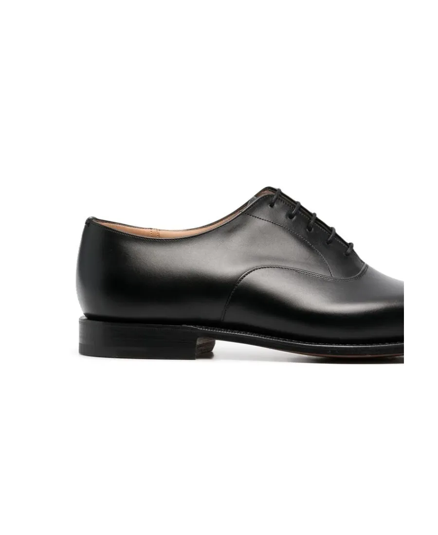 Polished-Finish Lace-Up Derby Shoes