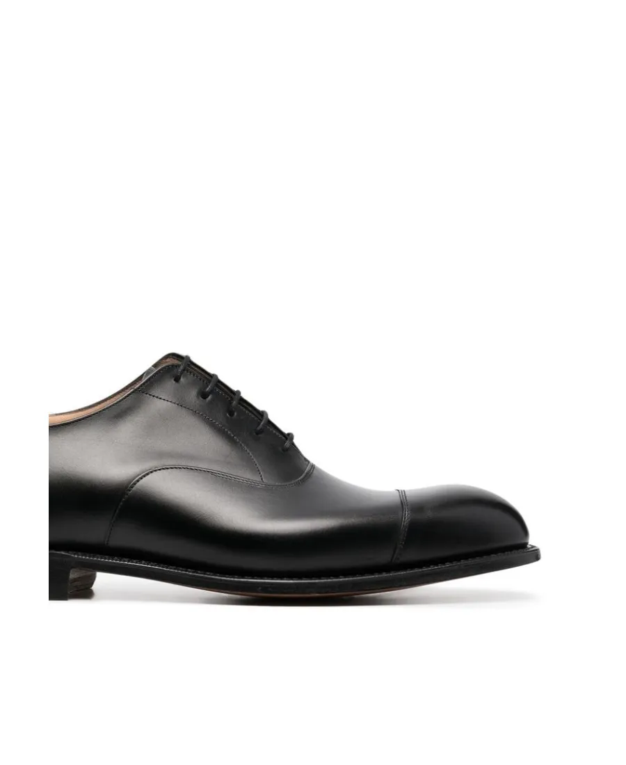 Polished-Finish Lace-Up Derby Shoes
