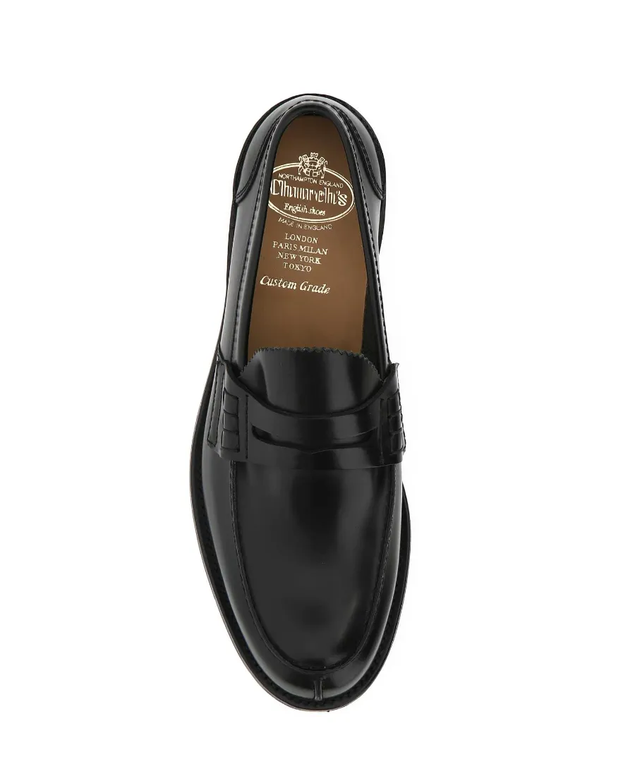 Penny-Slot Round Toe Loafers