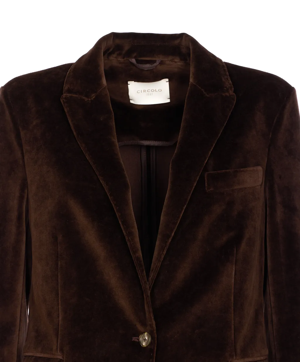Velvet Single-Breasted Jacket