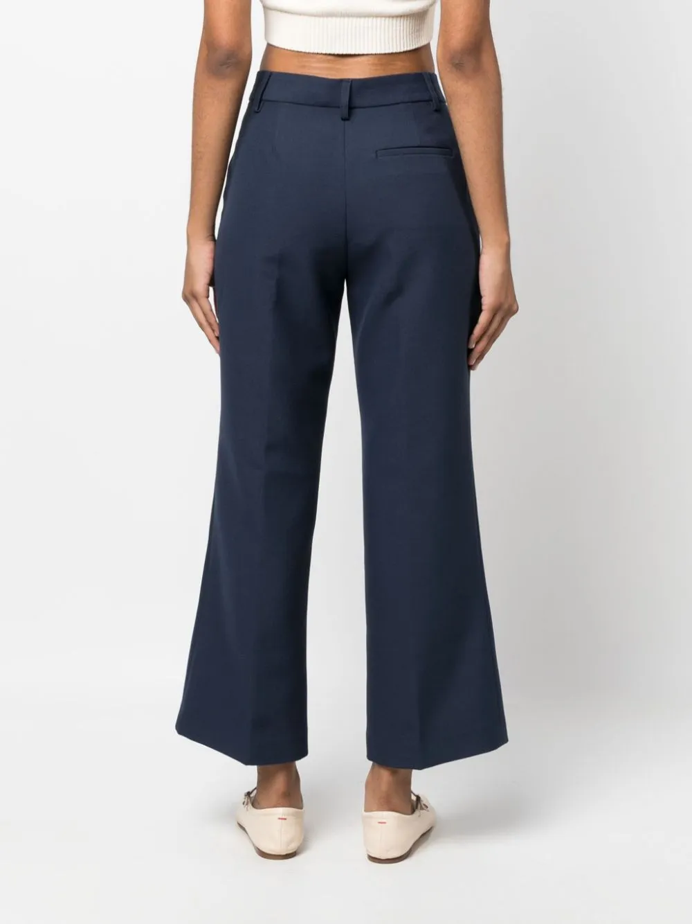 Wide-Leg Cropped Trousers