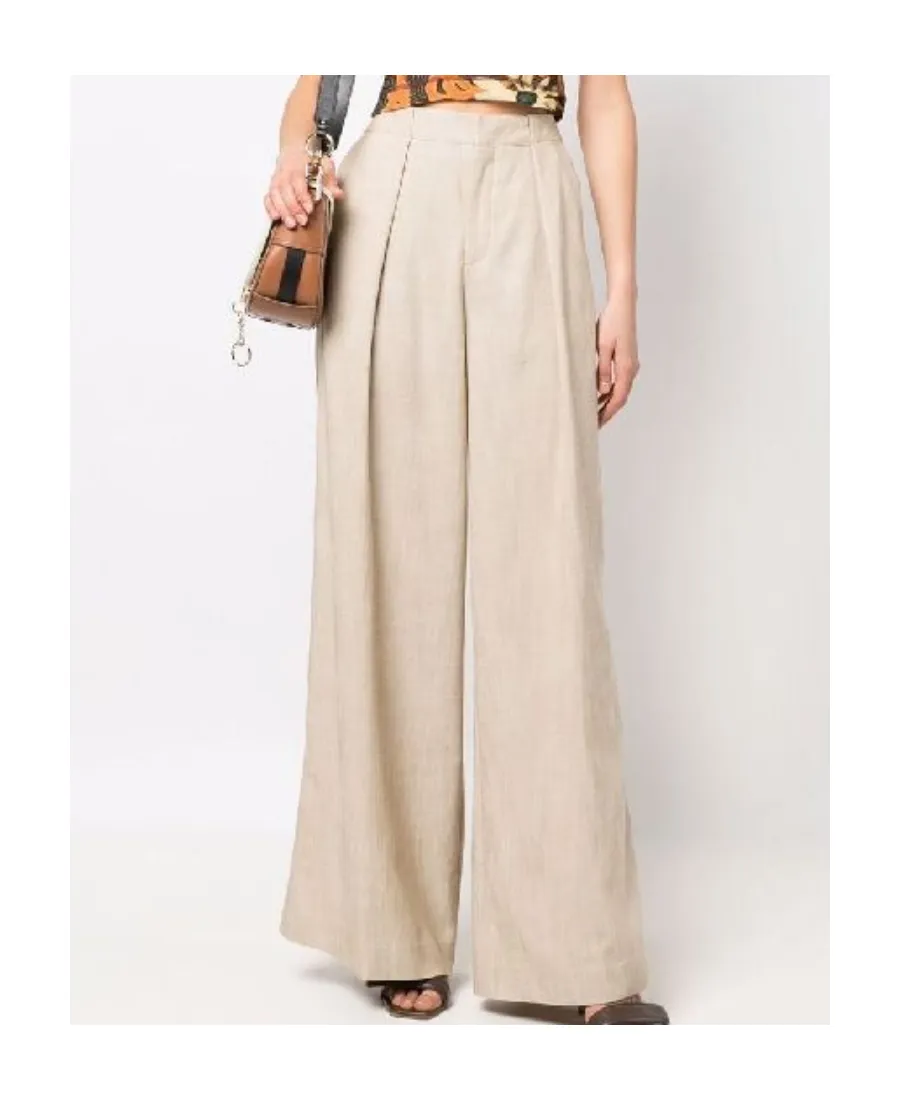 Pleated Flared Trousers
