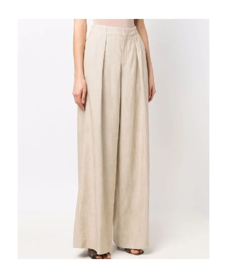Pleated Flared Trousers