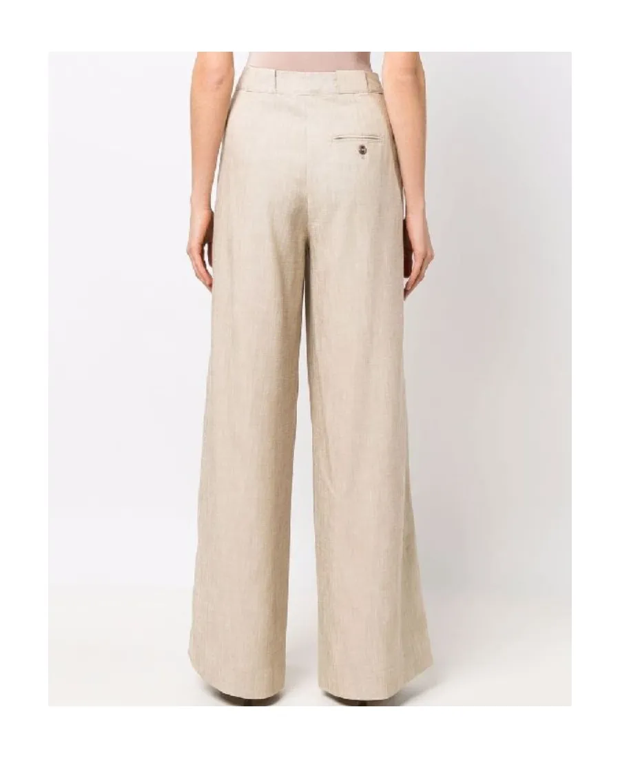 Pleated Flared Trousers
